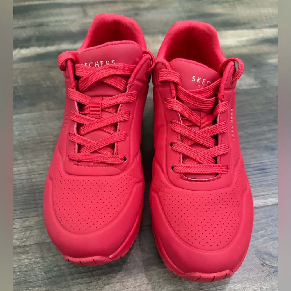 Skechers Women's Bold Red Sneakers - Picture 2 of 7